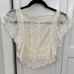 Altar'd State Ivory Lace Blouse